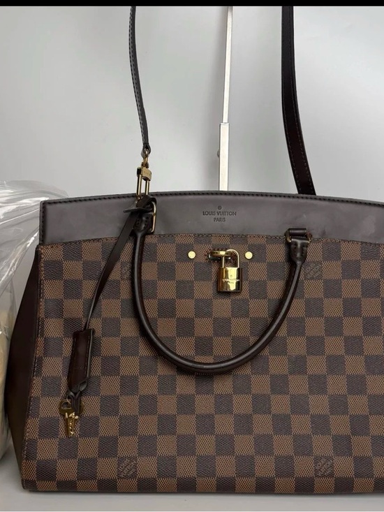 Louis Vuitton Handbags - Louis Vuitton Brown Damier Ebene Tote with Gold Hardware